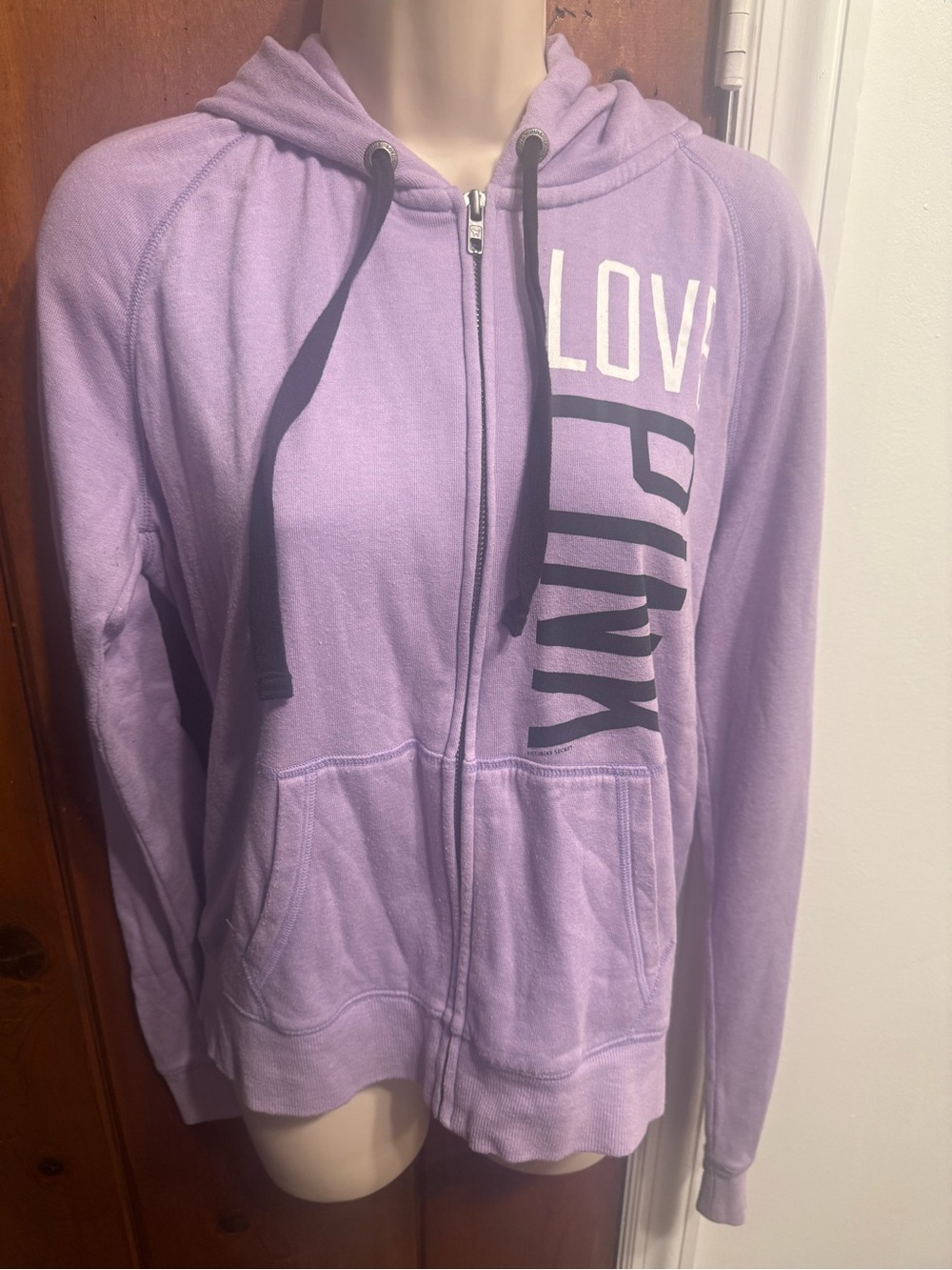 Victorias Secret PINK Purple Full Zip Hoodie Women’s Large